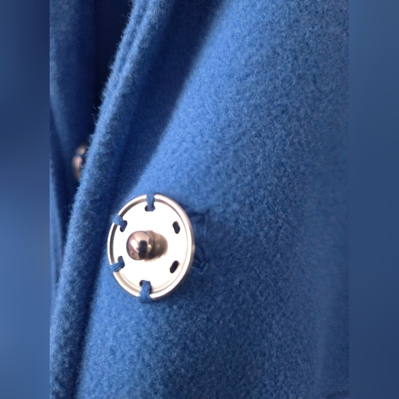 Meg & Margot Womens Blue Coat Size L - Picture 6 of 9